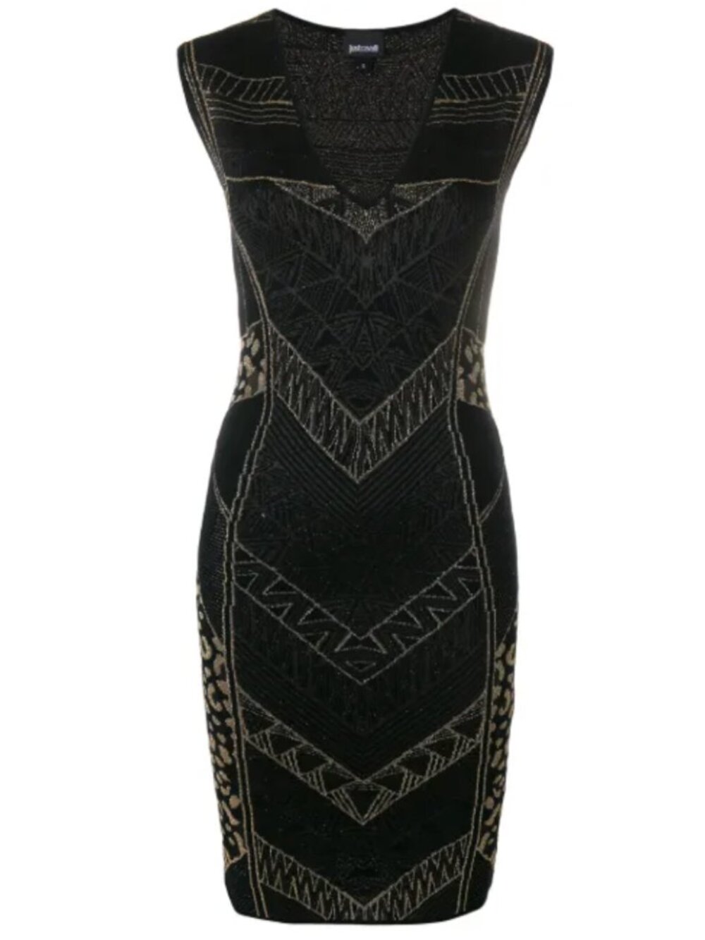 Just Cavalli intarsia-knit fitted dress NWT Size Medium M